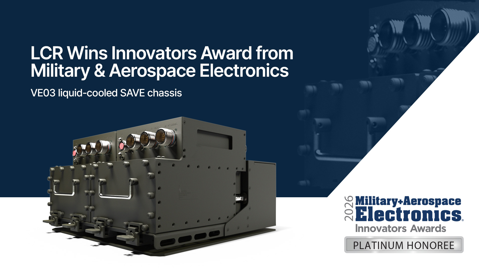 LCR Wins MAE Innovators Award 2026 for VE03 liquid-cooled SAVE chassis
