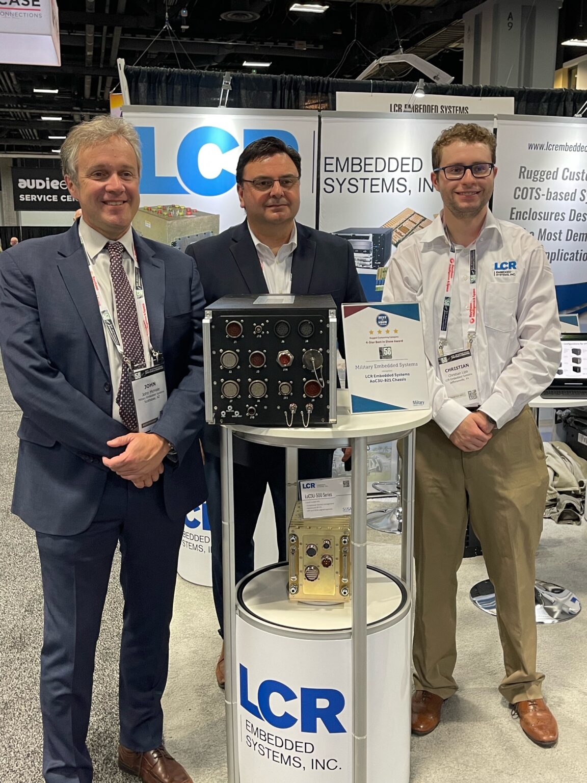 LCR Embedded wins Best in Show award from Military Embedded Systems at AOC for AoC3U-1440 chassis